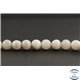 Perles en agate crazy blanche du Mexique - Rondes/8.5mm