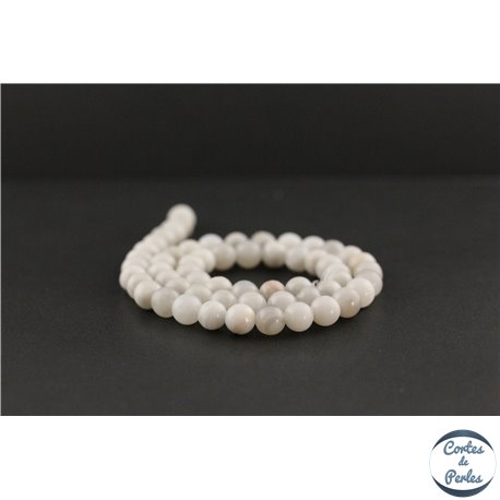 Perles en agate crazy du Mexique - Rondes/6.5mm