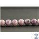 Perles en lépidolite violette de Madagascar - Rondes/10mm - Grade A