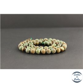 Perles facettées en opale verte d'Australie - Rondes/6mm - Grade AB+