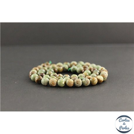 Perles facettées en opale verte d'Australie - Rondes/6mm - Grade AB+