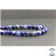 Perles en agate rubanée bleu roi - Rondes/8mm