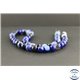 Perles en agate rubanée bleu roi - Rondes/8mm