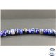 Perles en agate rubanée bleu roi - Rondes/8mm