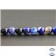 Perles en agate rubanée bleu roi - Rondes/8mm