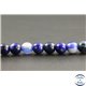 Perles en agate rubanée bleu roi - Rondes/8mm