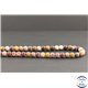 Perles dépolies en jaspe mookaite d'Australie - Rondes/6mm