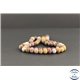 Perles dépolies en jaspe mookaite d'Australie - Rondes/6mm