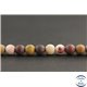 Perles dépolies en jaspe mookaite d'Australie - Rondes/6mm