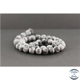 Perles dépolies en obsidienne flocon de neige des USA - Rondes/8mm