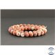 Perles dépolies en jaspe rouge d'Australie - Rondes/8mm - Grade AB