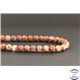 Perles dépolies en jaspe rouge d'Australie - Rondes/8mm - Grade AB