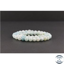 Perles facettées en amazonite de Brésil - Rondes/6mm - Grade A