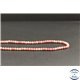 Perles facettées en rhodonite d'Afrique du Sud - Rondes/3mm - Grade A