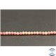 Perles facettées en rhodonite d'Afrique du Sud - Rondes/3mm - Grade A