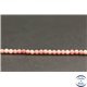 Perles facettées en rhodonite d'Afrique du Sud - Rondes/3mm - Grade A