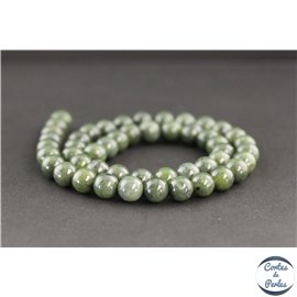 Perles en jade néphrite du Canada - Rondes/8mm - Grade A