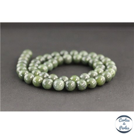 Perles en jade néphrite du Canada - Rondes/8mm - Grade A