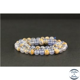 Perles en calcédoine de République Dominicaine - Rondes/6mm - Grade AA