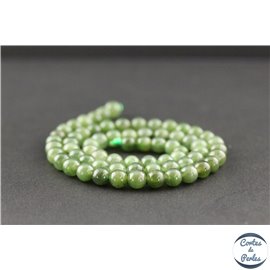 Perles en jade néphrite de Russie - Rondes/6mm - Grade A+
