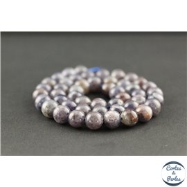 Perles en iolite sanguine du Sri Lanka - Rondes/8mm - Grade A+