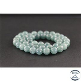 Perles en cyanite verte du Brésil - Rondes/8mm - Grade AA