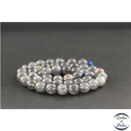 Perles en labradorite violette d'Inde - Rondes/8mm - Grade AAA