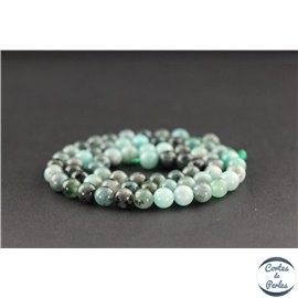 Perles en émeraude de Madagascar - Rondes/6mm - Grade A