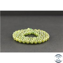 Perles en péridot d'Australie - Rondes/6mm - Grade AA