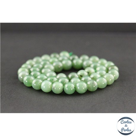 Perles en jade néphrite de Russie - Rondes/8mm - Grade A+