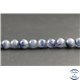 Perles en quartz rutile bleu du Brésil - Rondes/8mm - Grade AAA