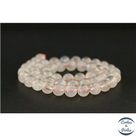 Perles en pierre de Lune rose du Sri Lanka - Rondes/8mm - Grade AA