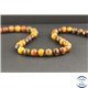 Perles en pietersite feu de Namibie - Rondes/8mm - Grade AA