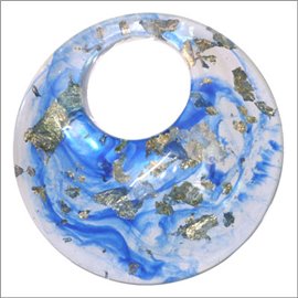 Pendentifs en Résine Synthétique - Cercle/56 mm - Bleu