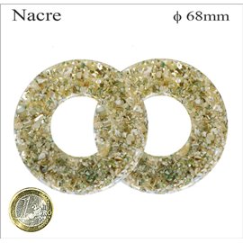 Pendentifs en Résine Synthétique - Cercle/68 mm - Vert