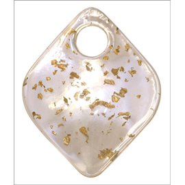 Pendentifs en Résine Synthétique - Losange/6 cm - Blanc