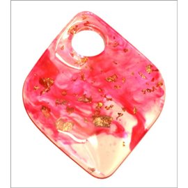 Pendentifs en Résine Synthétique - Losange/6 cm - Rouge
