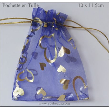 Pochettes en Tulle - 11,5 mm - Bleu