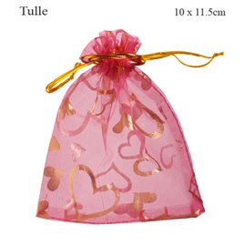 Pochettes en Tulle - 11,5 mm - Rose