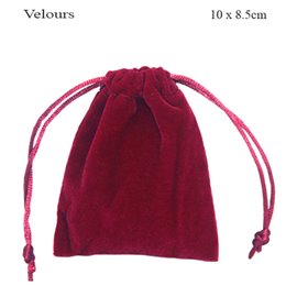 Pochettes en Velour - 10 mm - Rouge