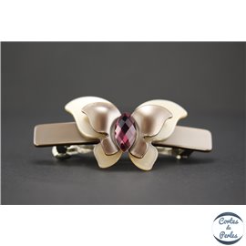 Barrettes de cheveux - 8 cm - Marron