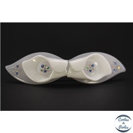 Barrettes de cheveux - 9 cm - Blanc