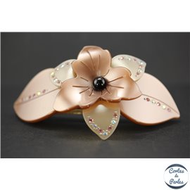 Barrettes de cheveux - 9 cm - Marron
