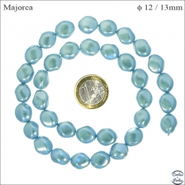 Perles de Majorque - Baroque/12 mm - Bleu