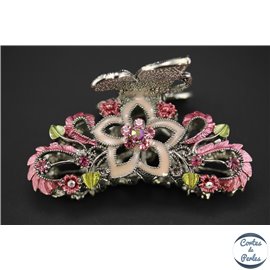 Pinces Crabe de cheveux - 7,5 cm - Rose