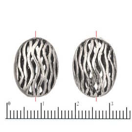 Apprêts American Finding Intercalaires Vernis - Ovale/18 mm - Argenté