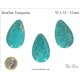 Perles semi précieuses en Howlite Turquoise - Goutte/52 mm - Turquoise