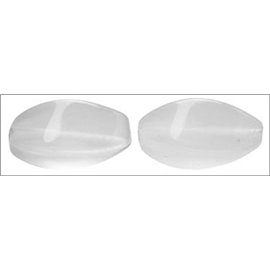 Perles de Bohème Lisses - Ovale/16 mm - Blanc