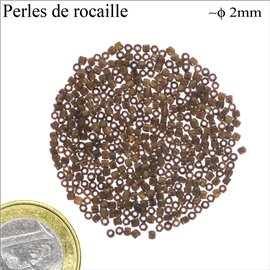 Perles de Rocaille - Cercle/2 mm - Marron