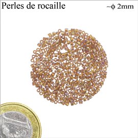 Perles de rocaille - Cercles/2 mm - Mordoré